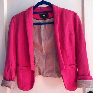 Bright Pink H&M Blazer/Suit Jacket - Size 2